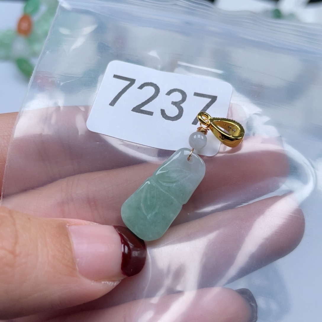 翡翠颈饰未镶嵌纯天然a货缅甸翡翠包邮