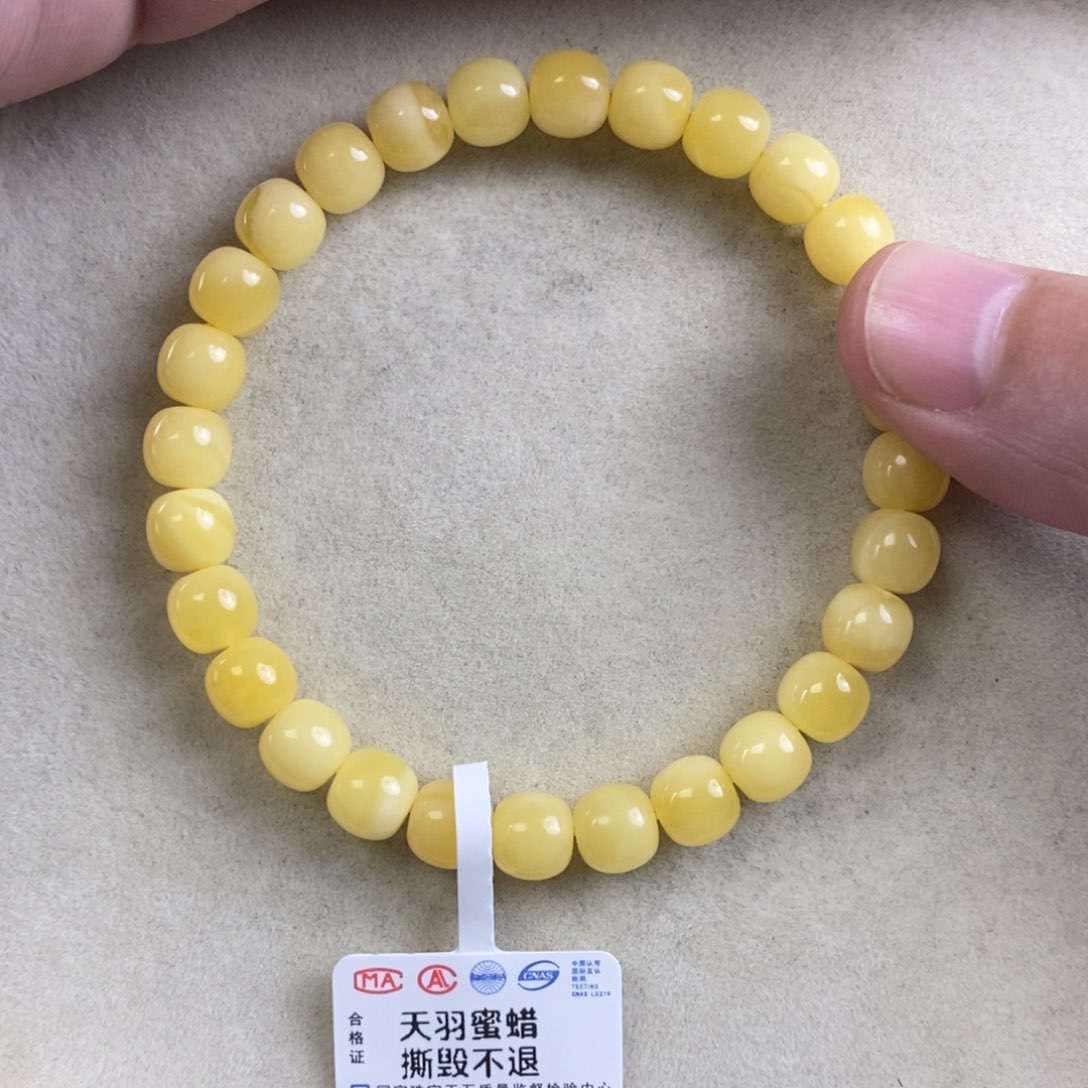 未镶嵌琥珀手链j***高蜜蜡