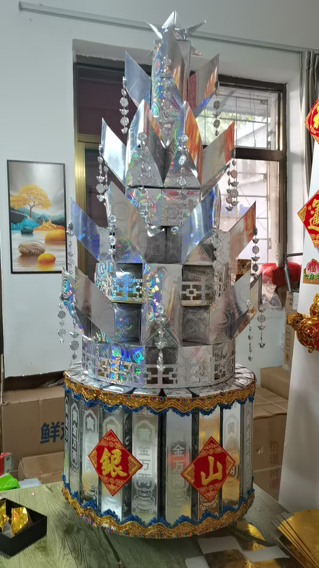 财源滚滚DIY金银山材料包装饰陈设摆件