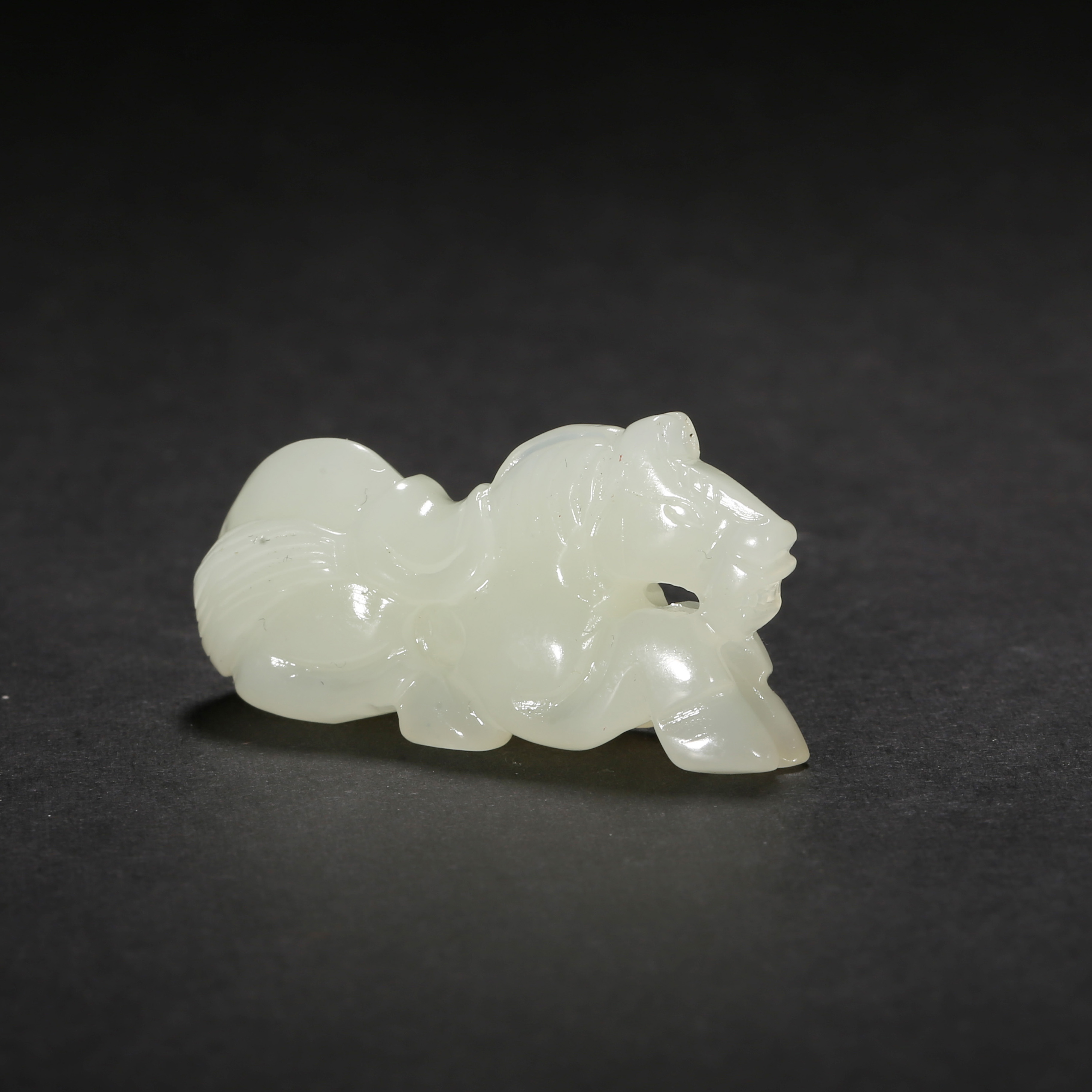 清代*白玉午马吊坠/13JTY3915/和田玉【北京文博】