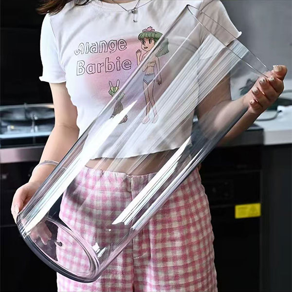 亚克力防摔透明直筒花瓶适合水养富贵竹用作客厅插花摆件1