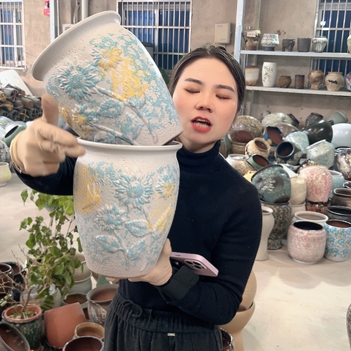 正品口19高25花盆……