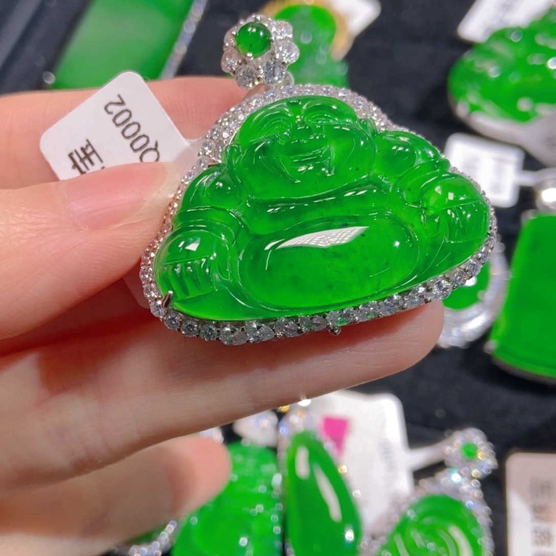 翡翠吊坠(不含链)银S925镶嵌