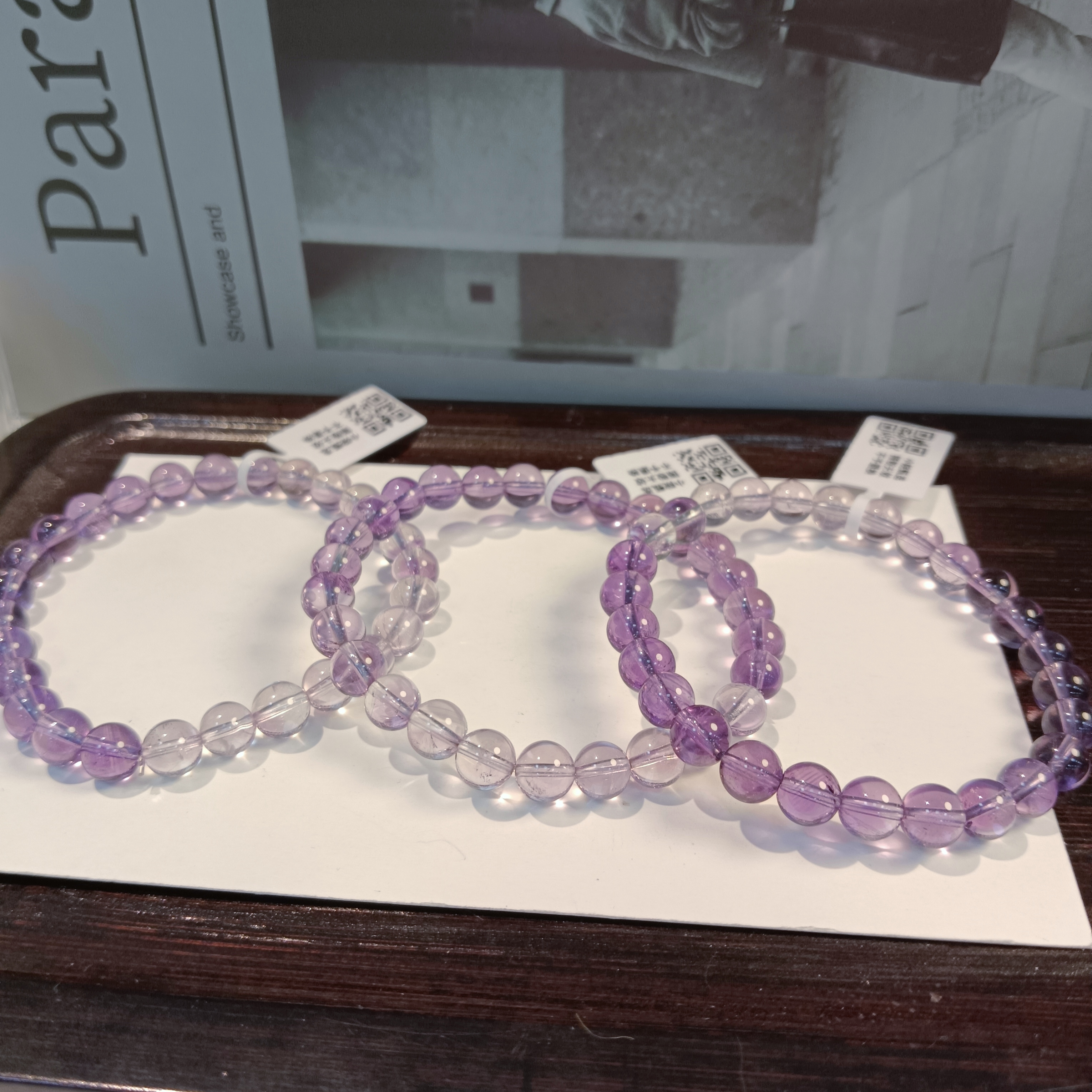 【小院甄选】渐变薰衣草单圈手链约7mm 多样性发一件 395EXL