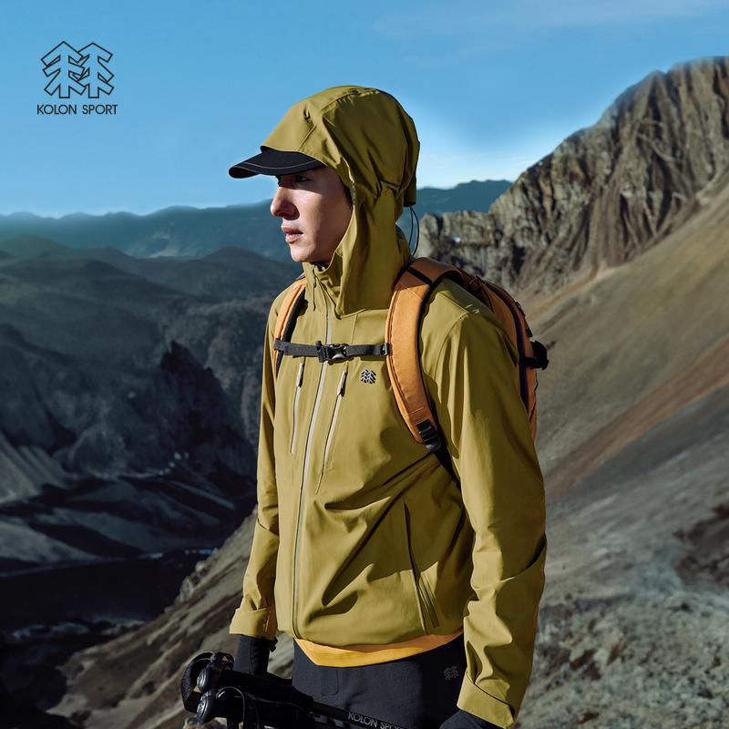 KOLON SPORT可隆冲锋衣防水透湿防风耐磨男士2L防水夹克