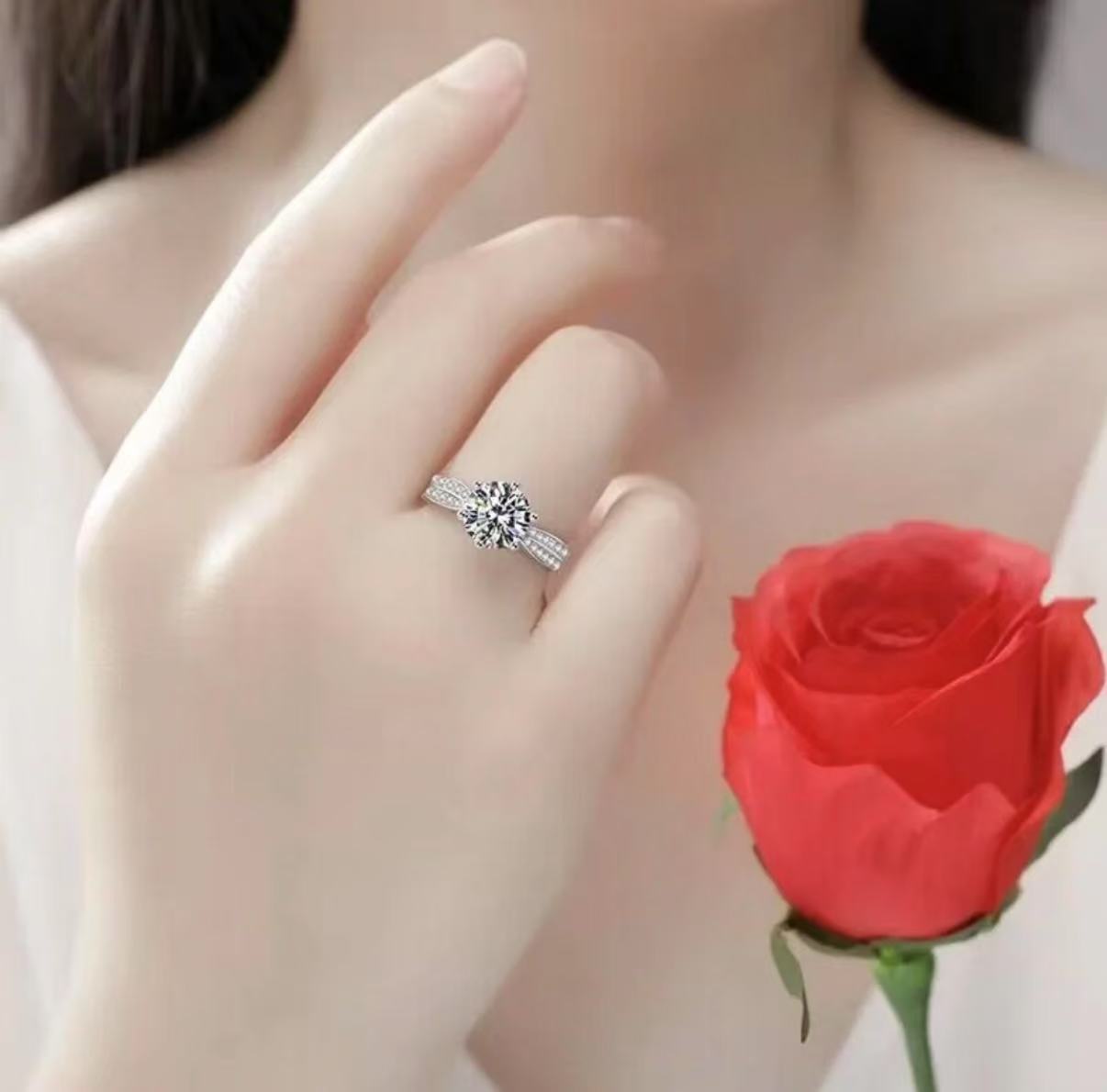 1.0CT奢华星光皇后女戒