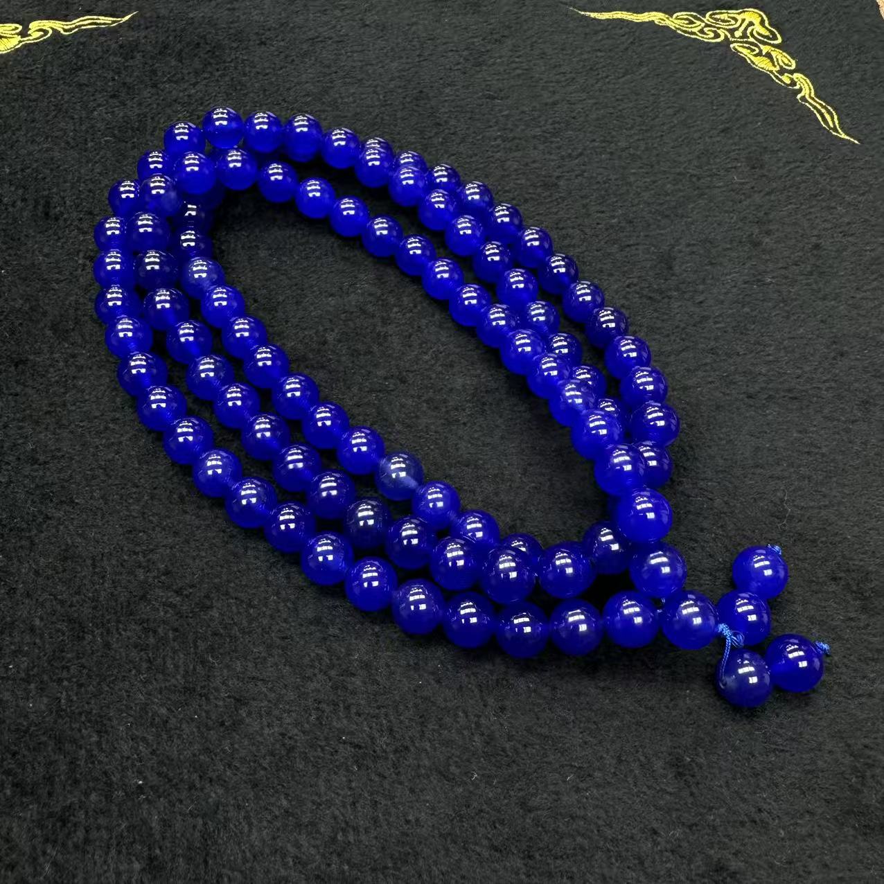 【刘少文】卡10左右无际之蓝玛瑙毛衣链-ML-E156