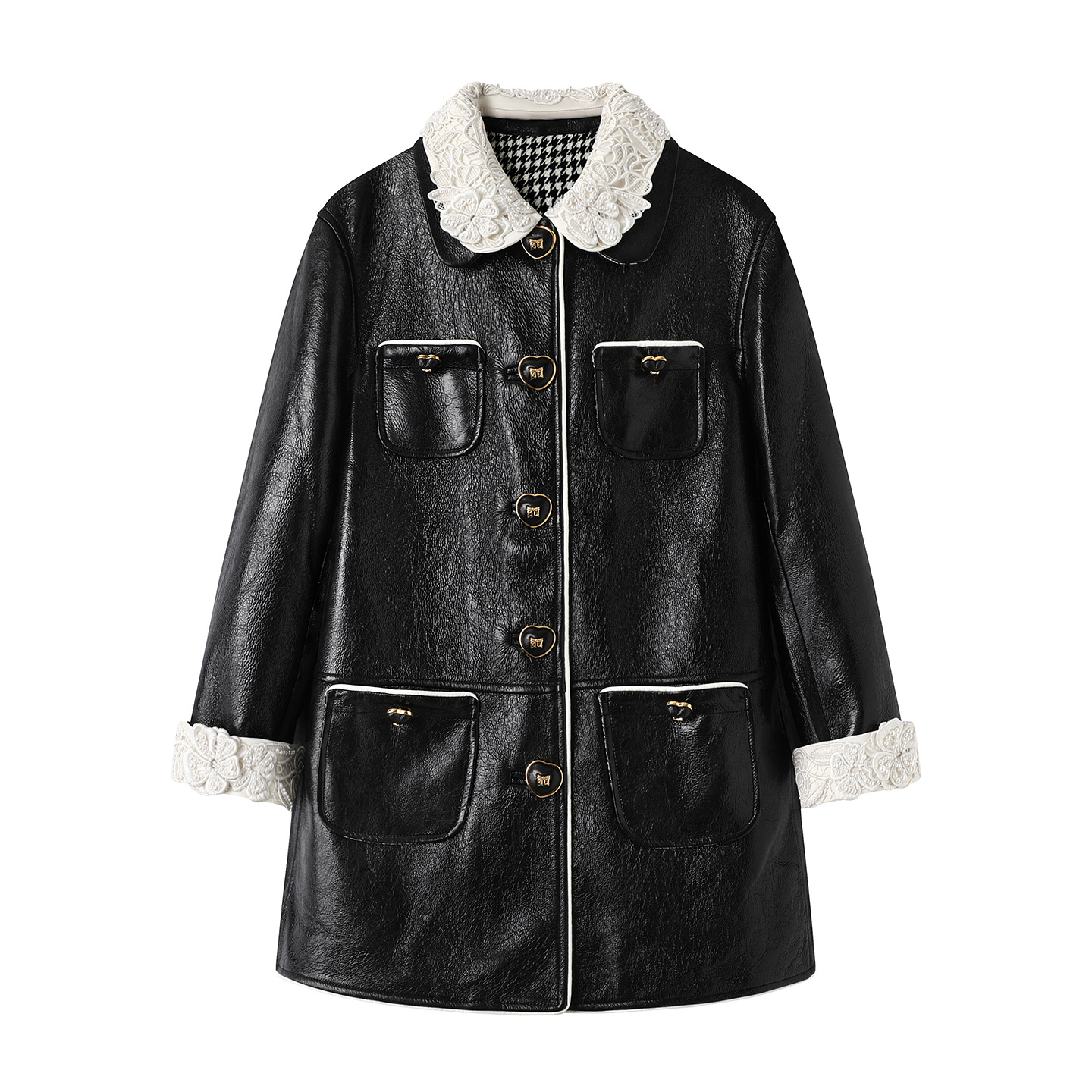 【D167】2025秋季新款时尚琥珀流光长外套女士