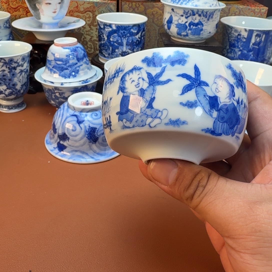 及***主杯子陶景德镇全手工手绘陶瓷