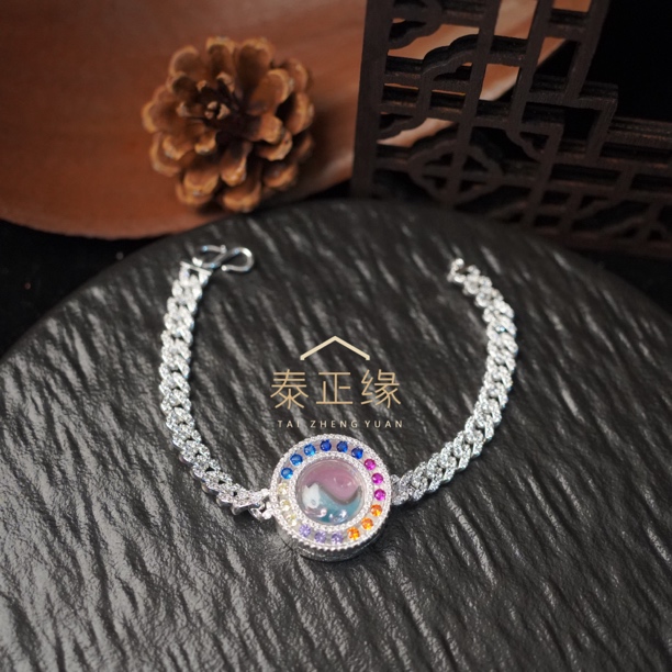 合金锆石手链 百搭紫色饰品惑心手链小众正品正版婆难颂特色手链