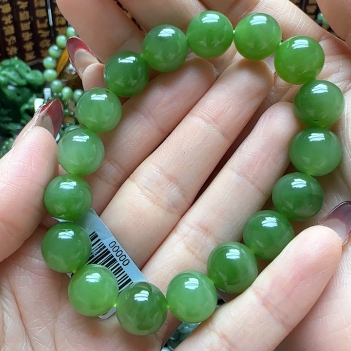 和田玉（碧玉）3手串12m未镶嵌
