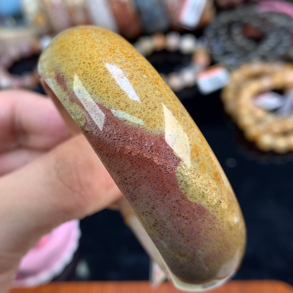 【闪购商品】颈饰未镶嵌硅化珊瑚（珊瑚玉）84号57.9圈小蕾丝
