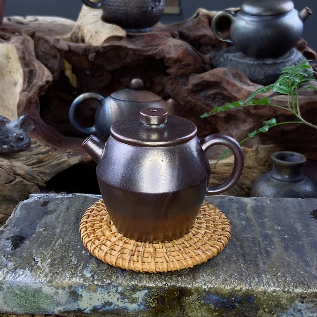 建水紫陶柴烧茶具