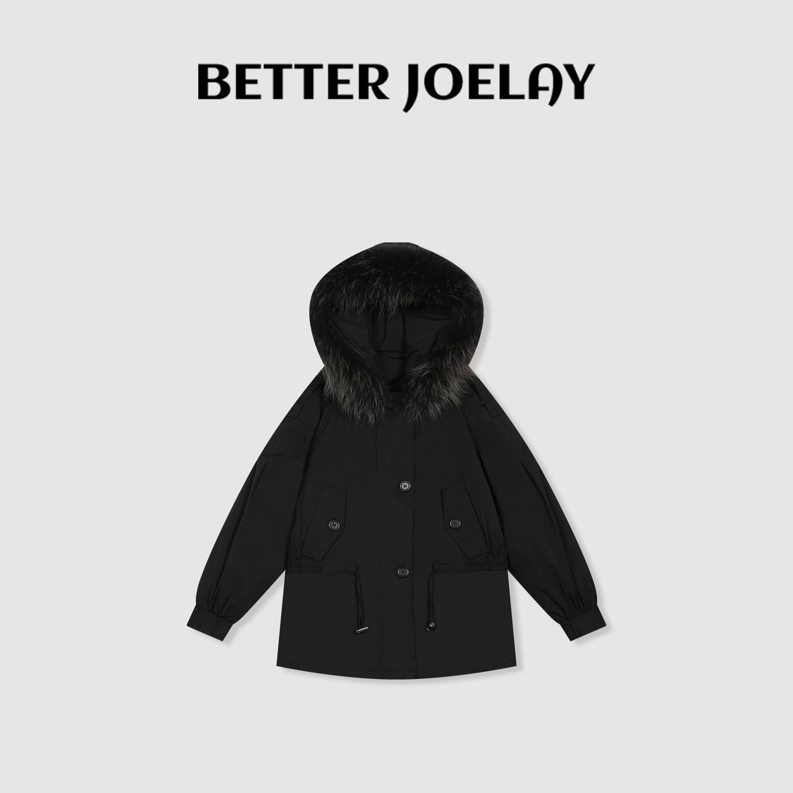 BETTER JOELAY-【雅白毛饰】时尚百搭保暖休闲通勤风羽绒服Z8200