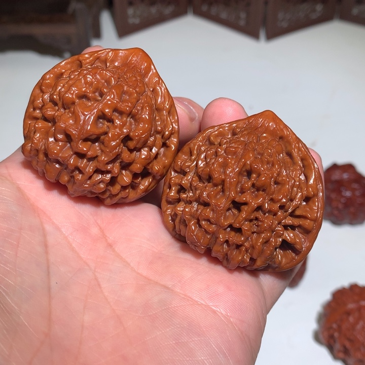 文玩核桃把件官帽11.45