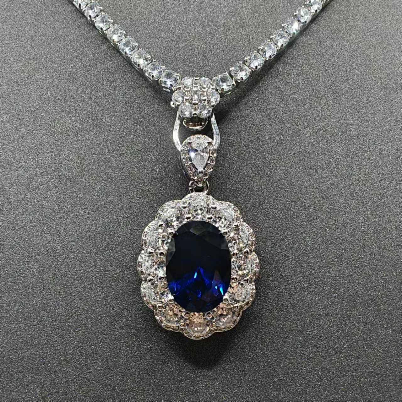 吊坠【蓝色】大气豪镶气质款吊坠DX-0777