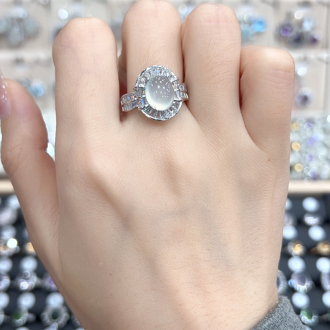 幸***姐戒指水晶银S925镶嵌