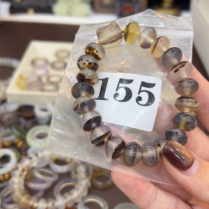 玲***岛玛瑙/玉髓合金戒指155手串