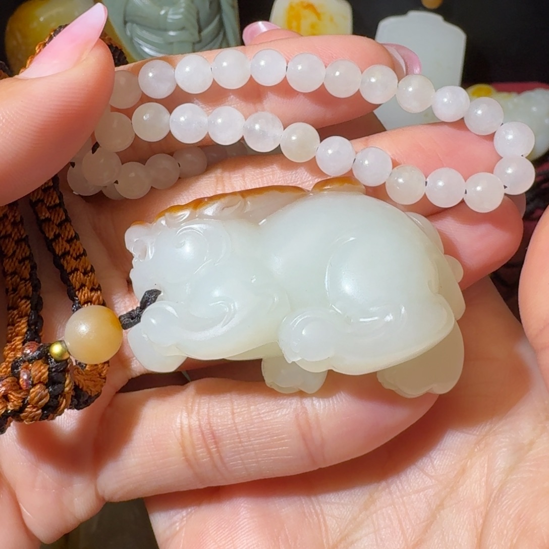 依***稠和田玉未镶嵌挂件