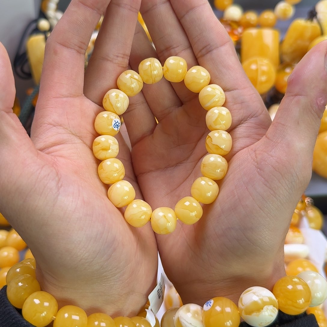 蜜蜡珠宝奇石未镶嵌同料老型13mm