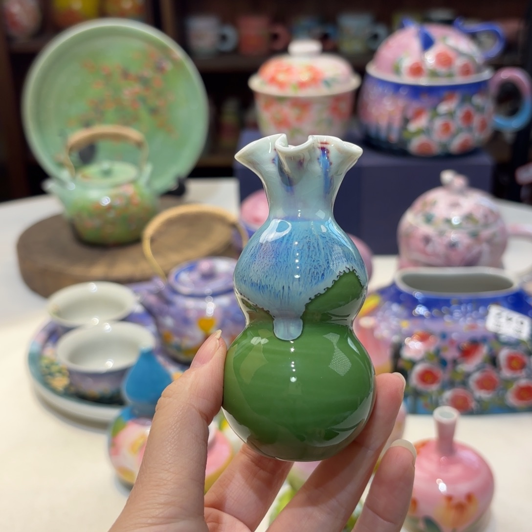 景德镇手绘高温釉下彩陶瓷茶具