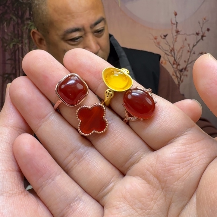 玛瑙/玉髓合金戒指