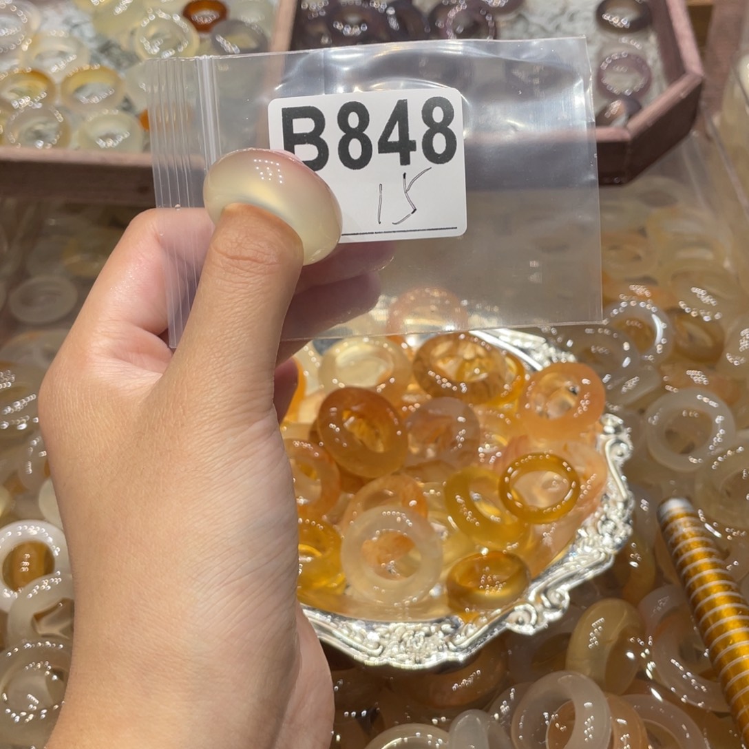 玛瑙/玉髓未镶嵌戒指848
