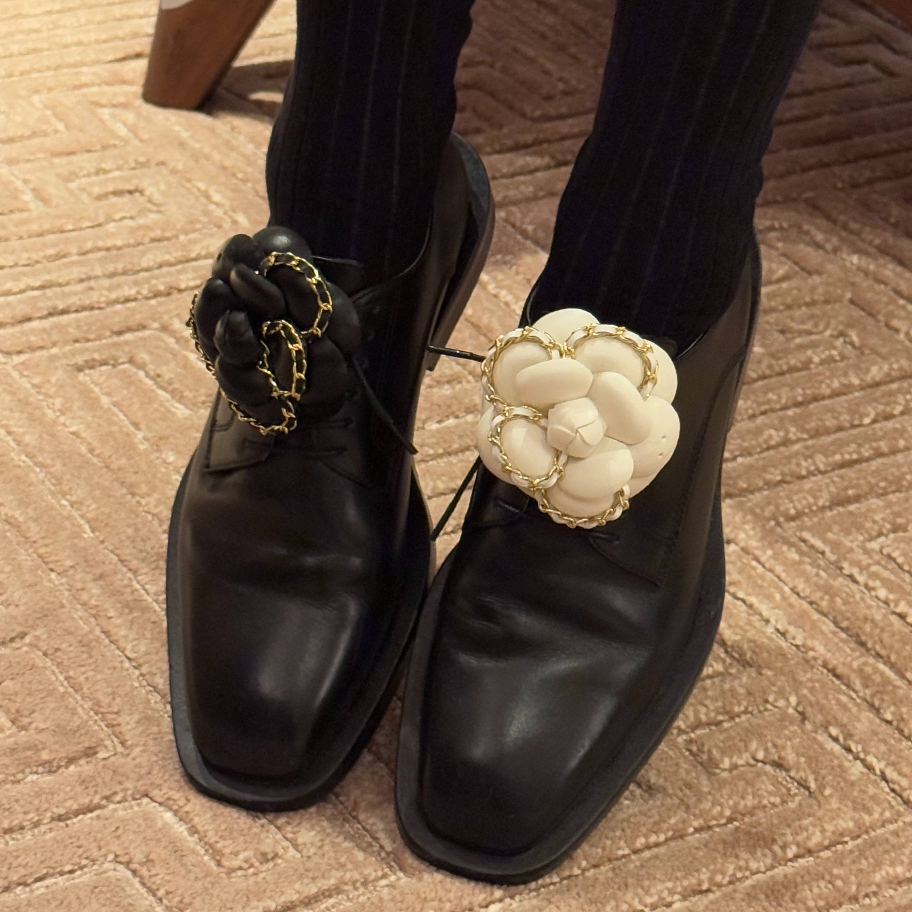 SONGTING25JL英伦百搭绑带进口胎牛皮黑色牛皮鞋（不含山茶花）