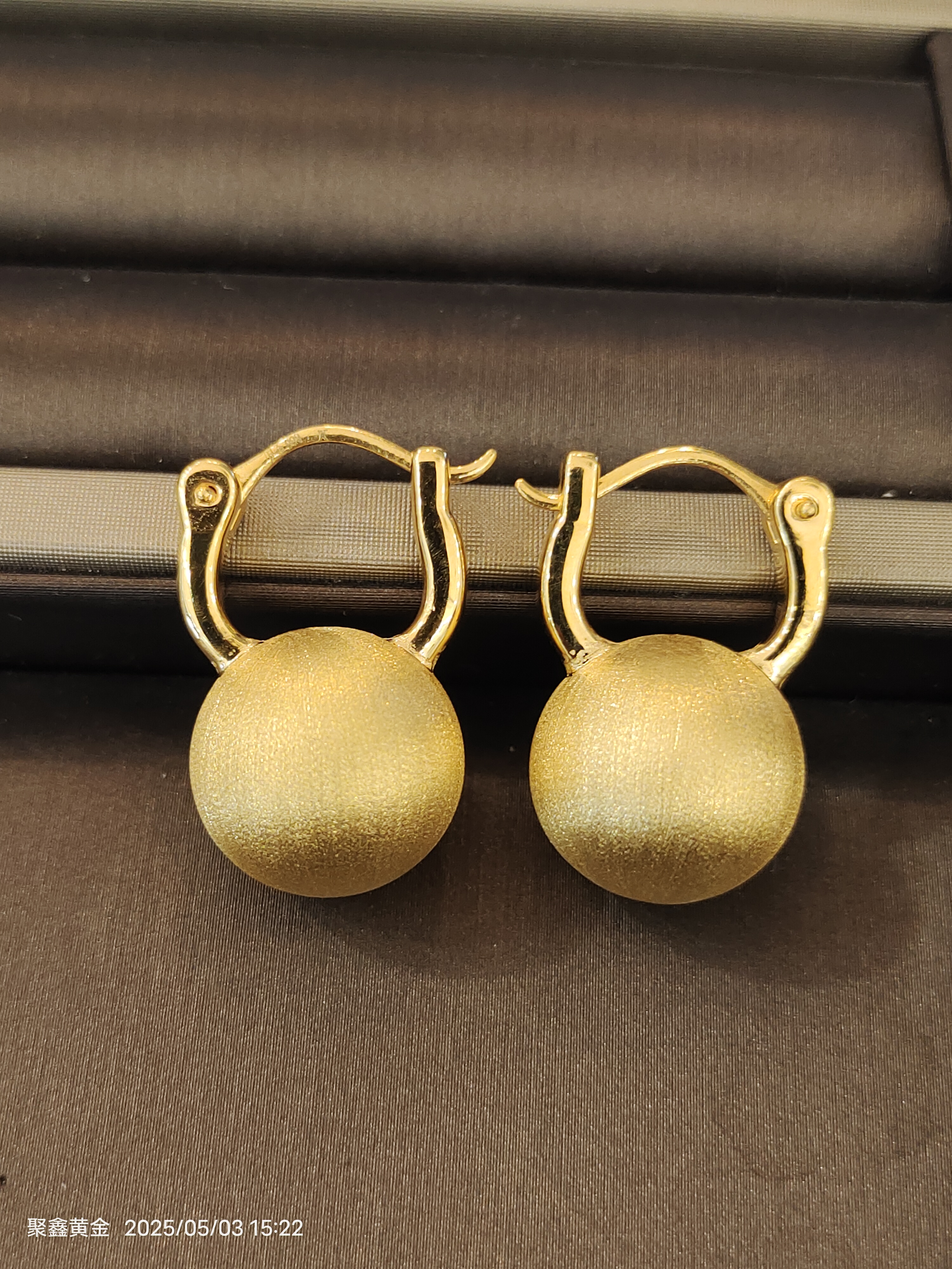 6-ES【聚鑫黄金】足金999 5D壶铃耳饰