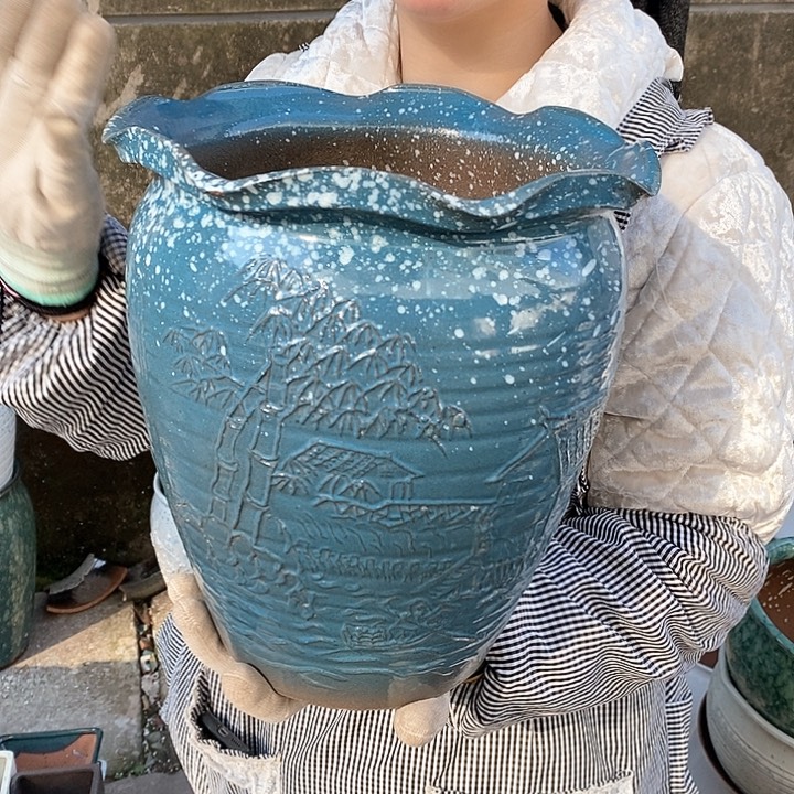 紫砂花盆瑕疵口24高27