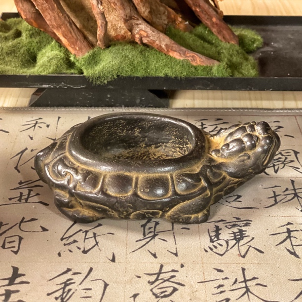 龙龟烟灰缸多肉花盆多用新中式复古摆件