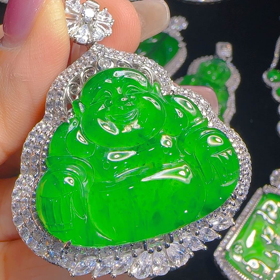 翡翠吊坠(赠链)银S925镶嵌