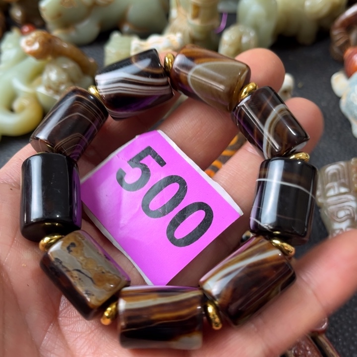 玛瑙/玉髓合金颈饰