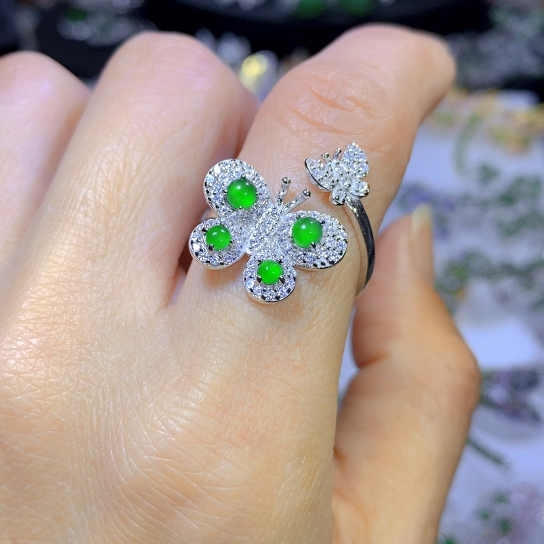 翡翠颈饰合金天然翡翠