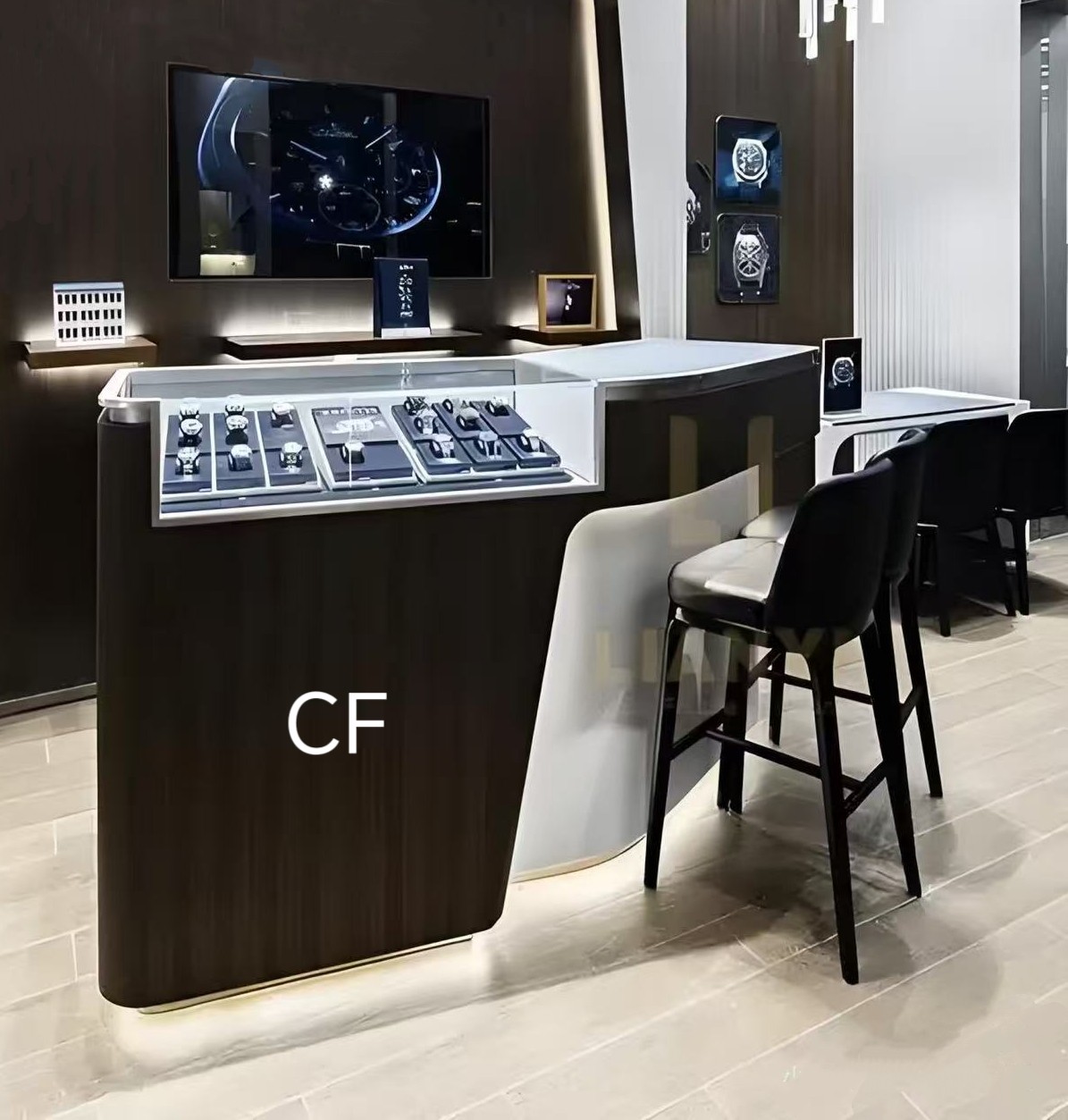 时尚高级商务休闲潮流手表背透设计款式大气男士手腕表