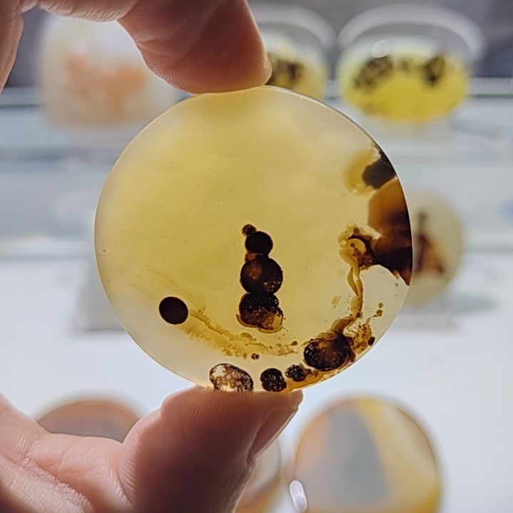 玛瑙/玉髓足铂镶嵌吊坠(不含链)90号