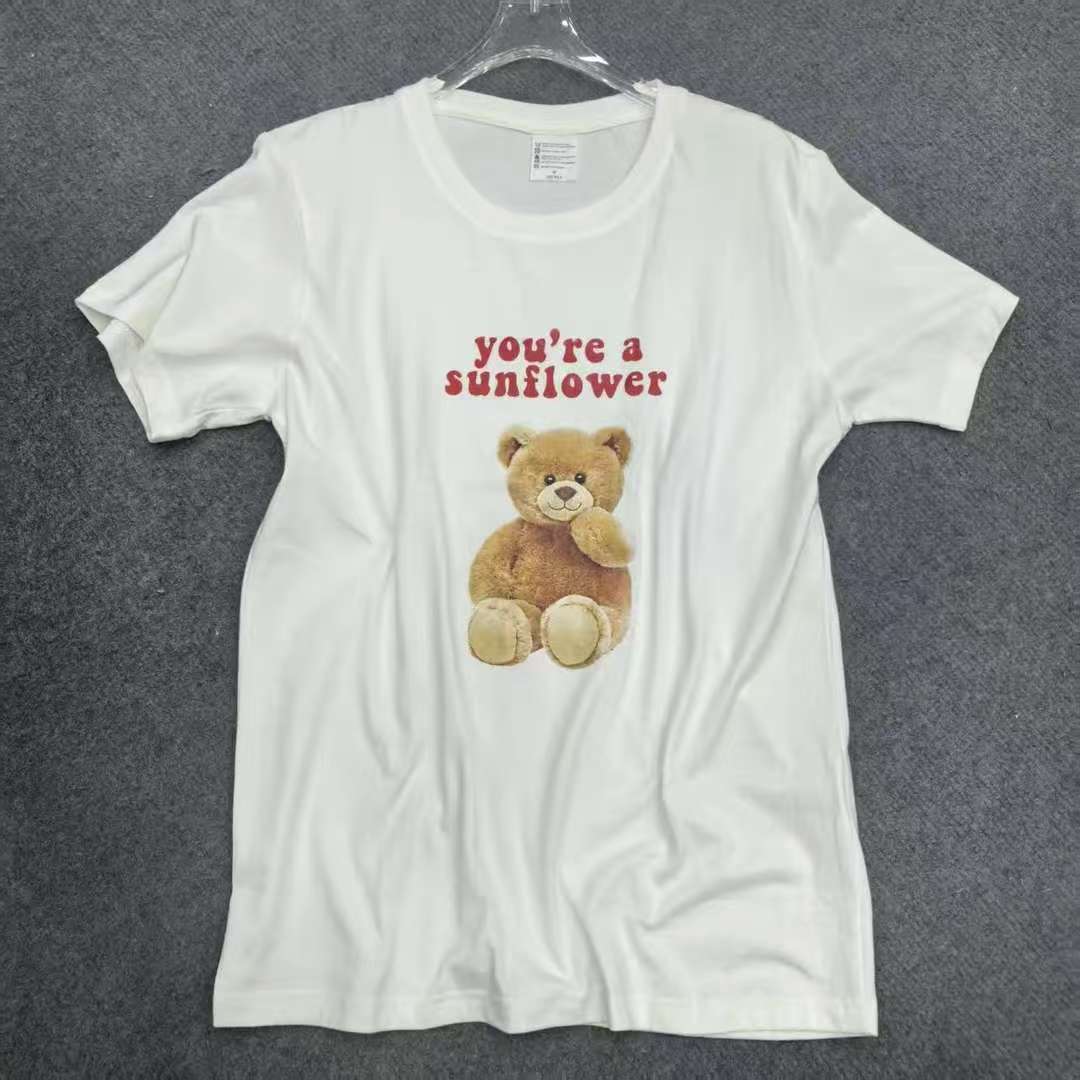女款白色小熊全棉短袖，尺码可选