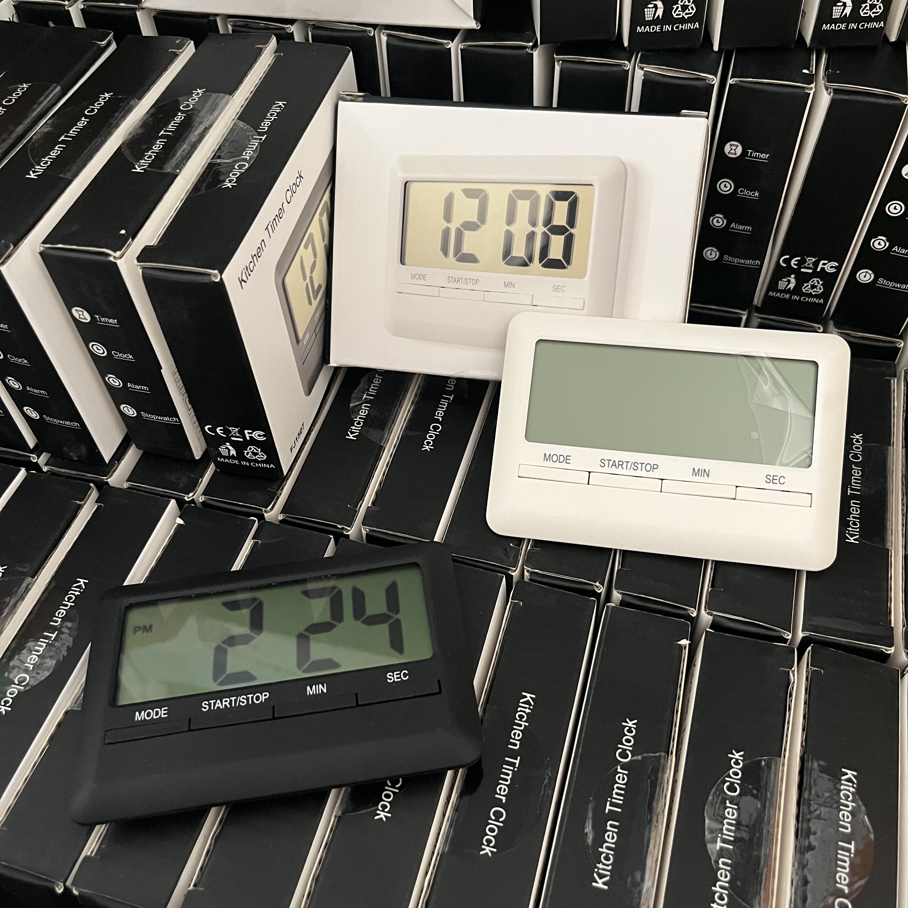 外单 多功能磁吸闹钟计时器厨房时钟烹饪提醒器起床闹钟