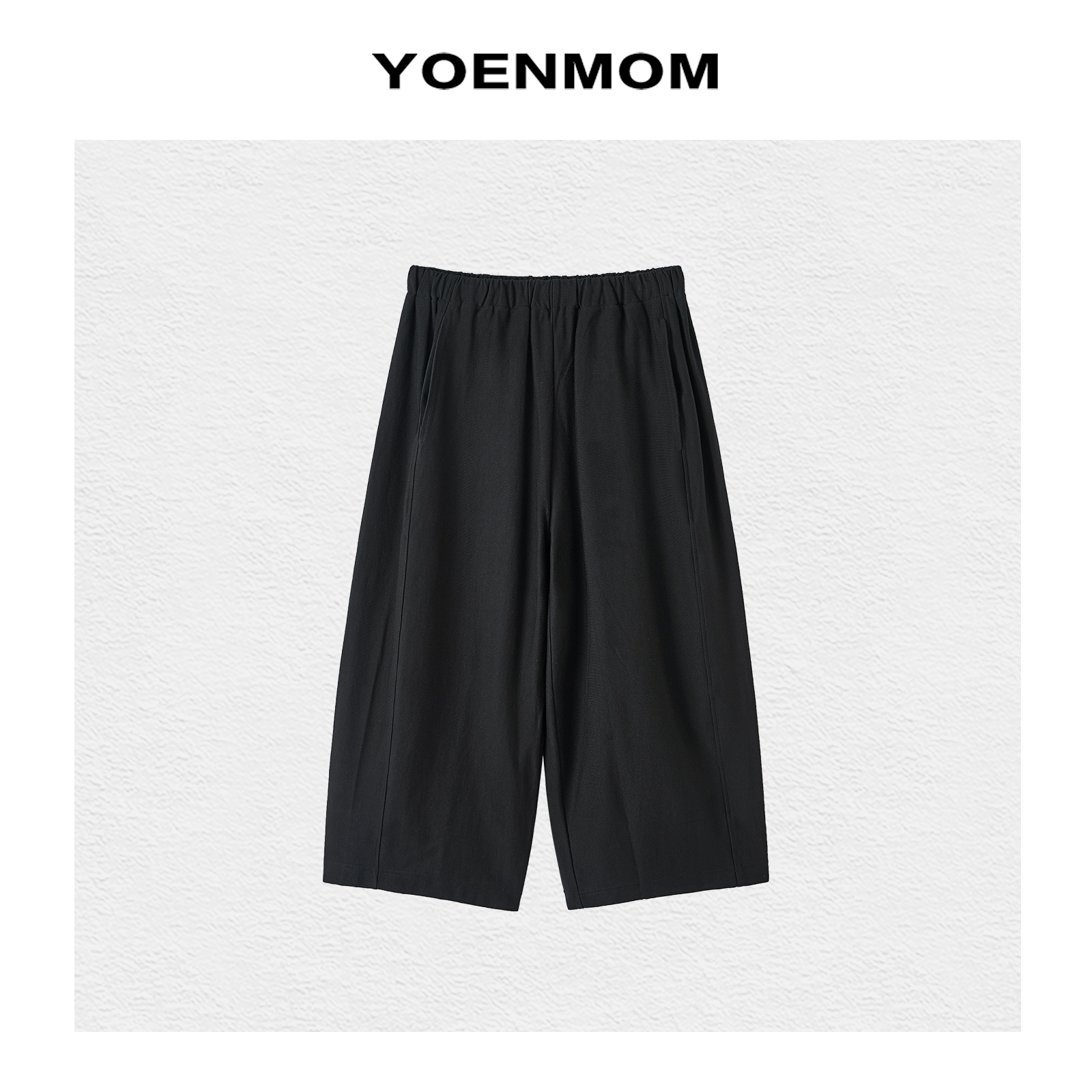 YOENMOM·山本裤·夏季新品 100新疆棉立裁收褶复古文艺百搭八分裤