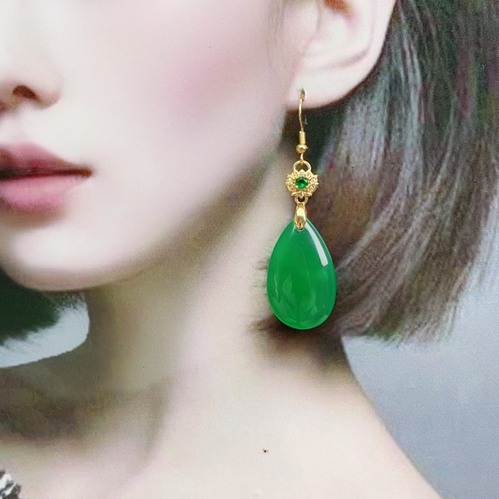 玛瑙/玉髓耳钉合金