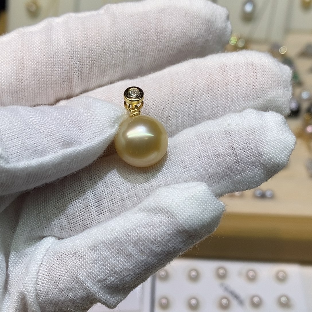 海水珍珠颈饰银S925镶嵌12-13