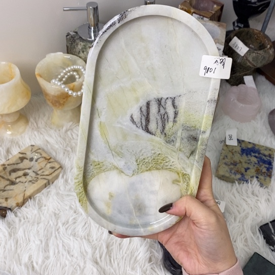 石材天然大理石托盘9101