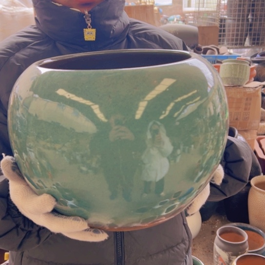 紫砂花盆高23口22————-