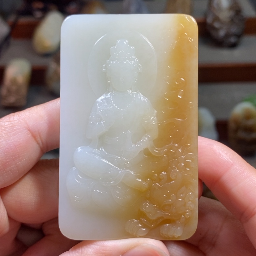 【闪购商品】和田玉（糖玉）吊坠未镶嵌如**水