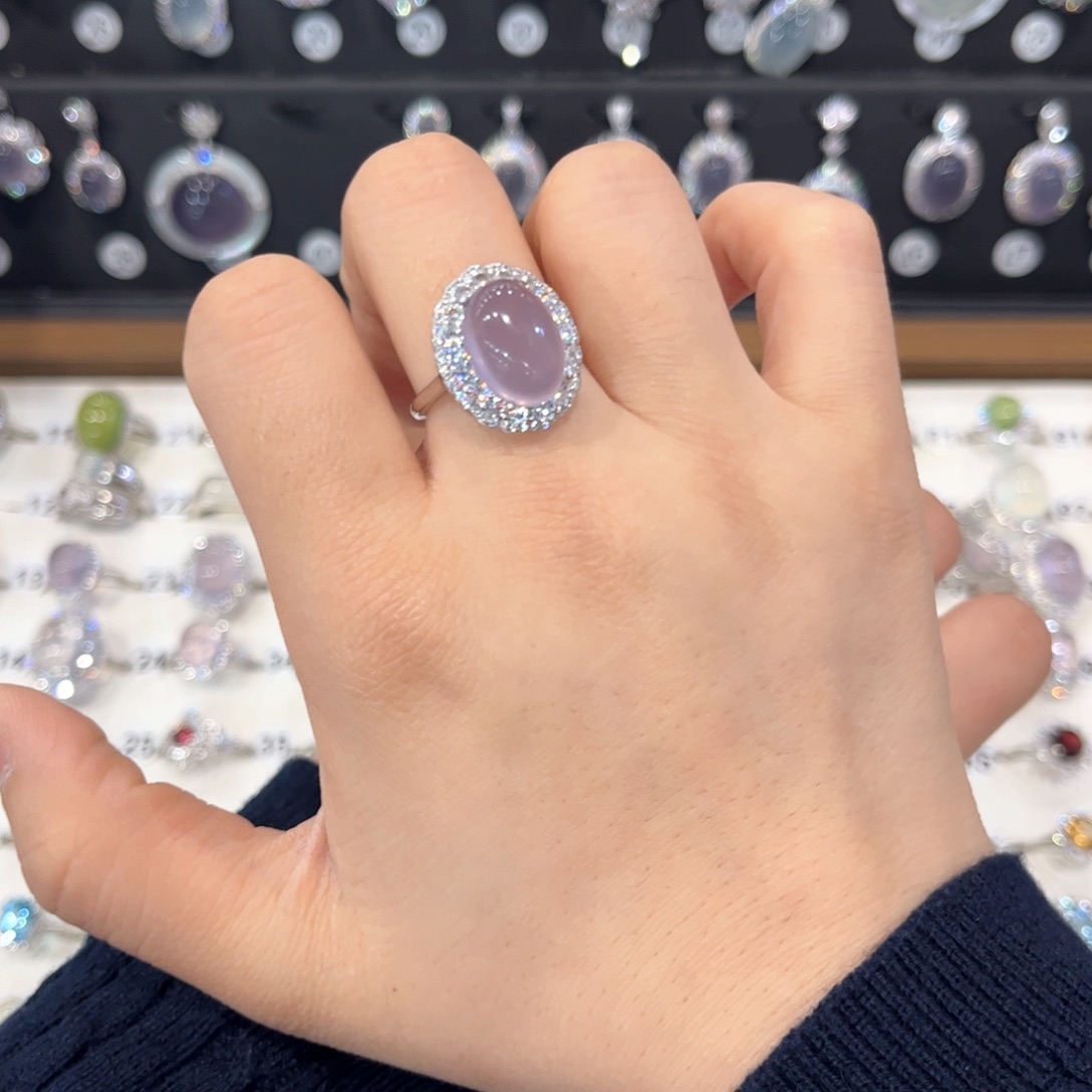 过***L萤石戒指银S925镶嵌