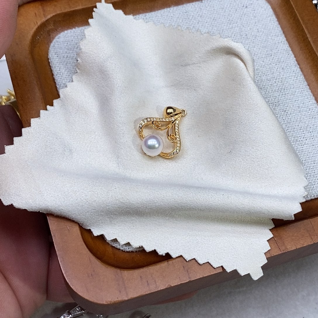 银S925镶嵌吊坠(不含链)海水珍珠