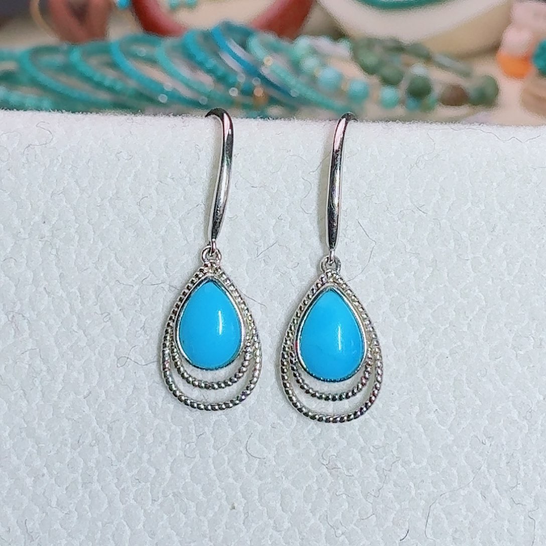 绿松石银S925镶嵌珠宝奇石