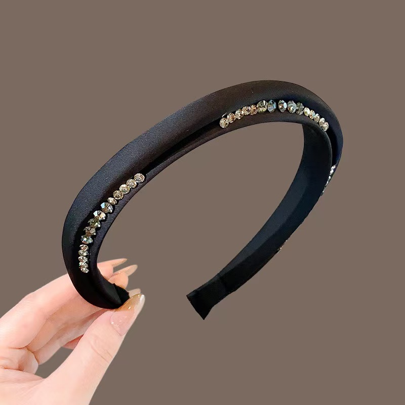 韩国轻奢高品质水钻缎面发箍发夹