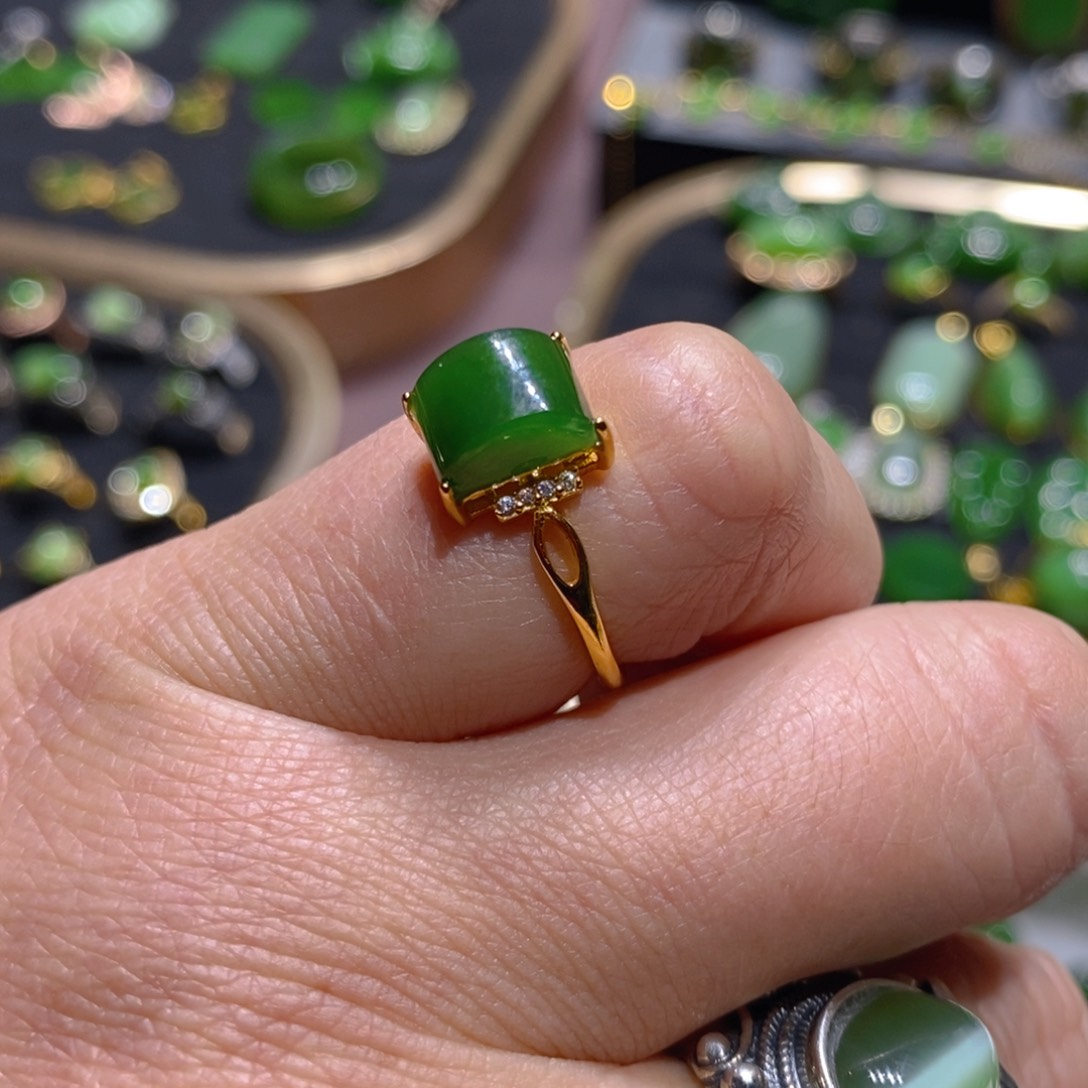 和田玉（碧玉）手链银S925镶嵌