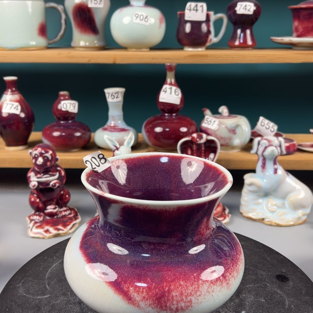 瓷片微瑕渣斗纯手工